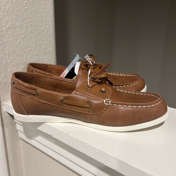 Cat And Jack - Children's Tan Faux Leather Loafers Easton Shoes Youth Size 4Y - Picture 5 of 10